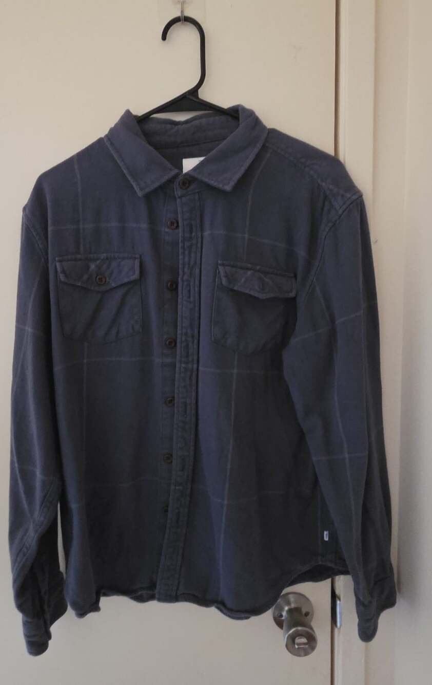 Katin Monty Flannel Shirt Size M Indigo Plaid Button Down